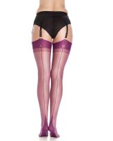 Plum – Limited Edition Fully Fashioned Point Heel Stockings