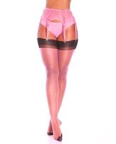 Peony Limited Edition – Fully Fashioned Full Contrast Cuban Heel Stockings