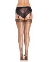 Fully Fashioned - Memphis Heel Stockings Chocolate