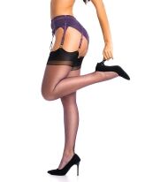 Lavish Lavender Limited Edition - Full Contrast Fully Fashioned Manhattan Heel Stockings - Image 2
