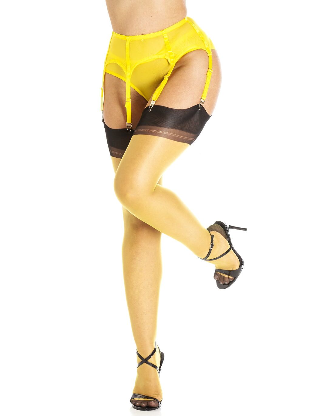 Luscious Lemon Limited Edition – Full Contrast Reinforced Heel & Toe Stockings