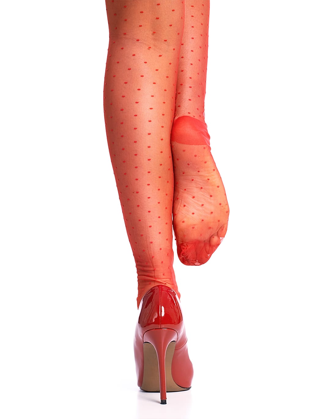 Ruby Rouge Limited Edition - Dixieland Polka Dot Red Stockings - Image 2