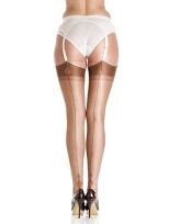Fully Fashioned Charleston Heel Stockings Bronze