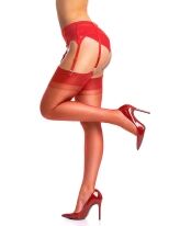 Ruby Rouge Limited Edition – Fully Fashioned Point Heel Red Stockings - Image 4