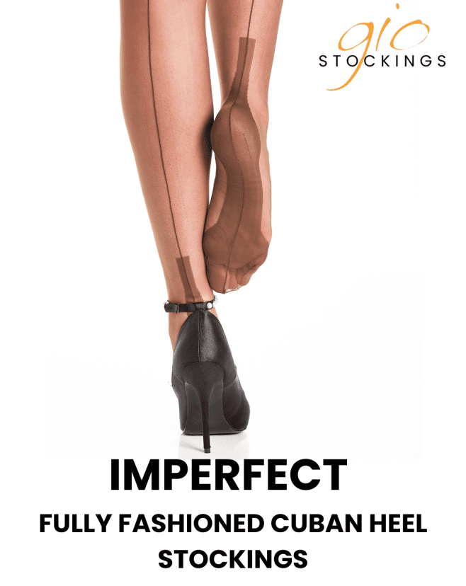 IMPERFECT FULLY FASHIONED CUBAN HEEL STOCKINGS