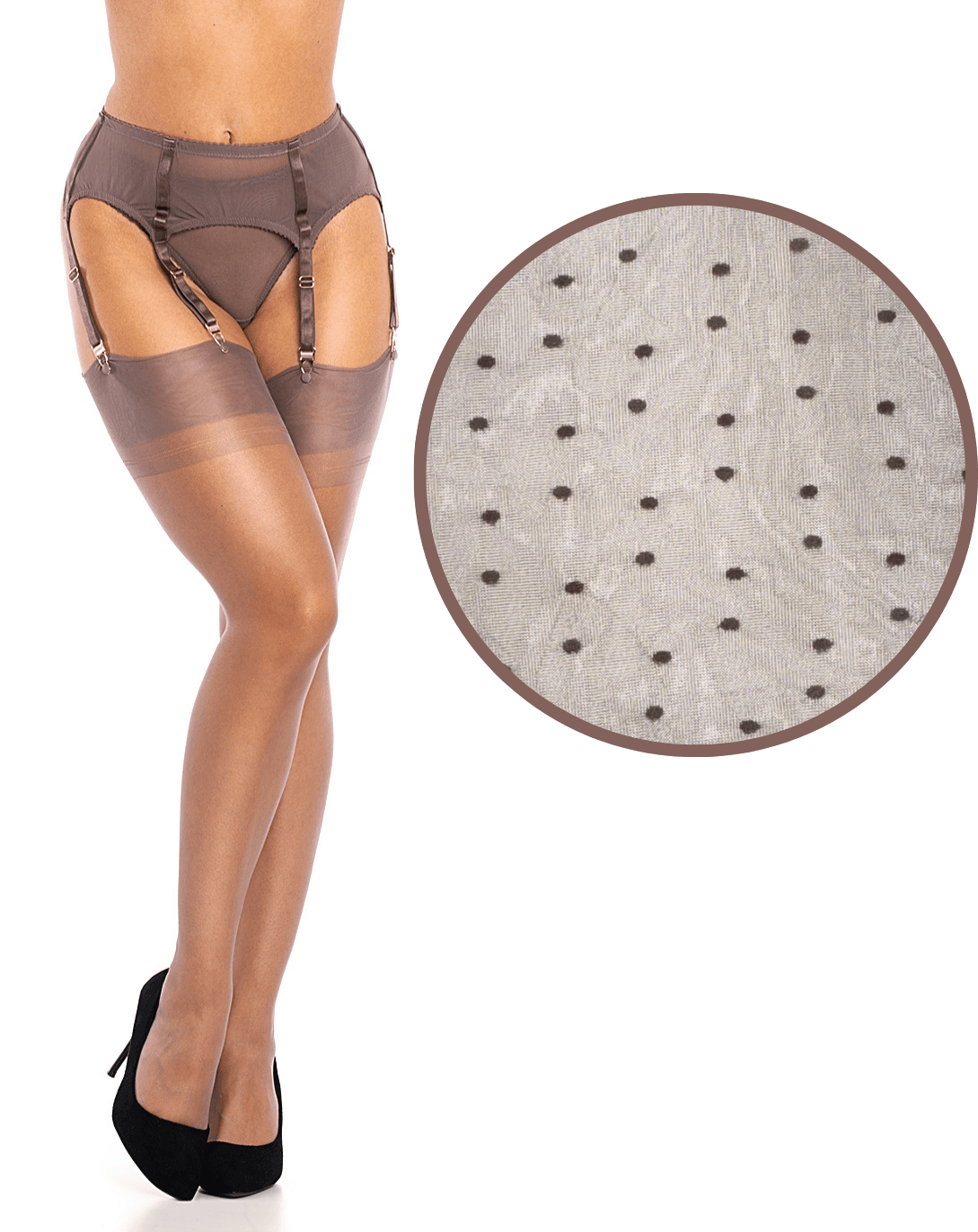 Mellow Mocha Limited Edition - Dixieland Polka Dot Stockings