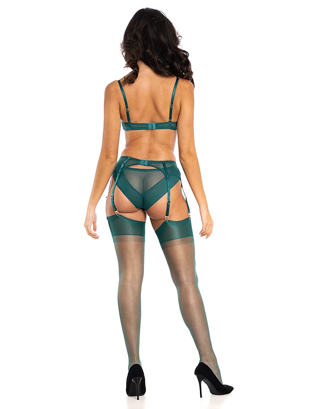 Jade Glamour Limited Edition – Reinforced Heel And Toe Stockings - Image 5