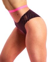 Neon Pink Limited Edition - Marseille Fishnet Tights - Image 2
