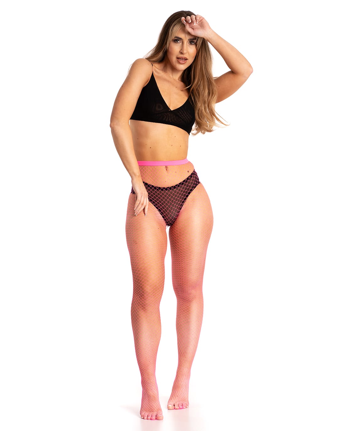 Neon Pink Limited Edition - Marseille Fishnet Tights