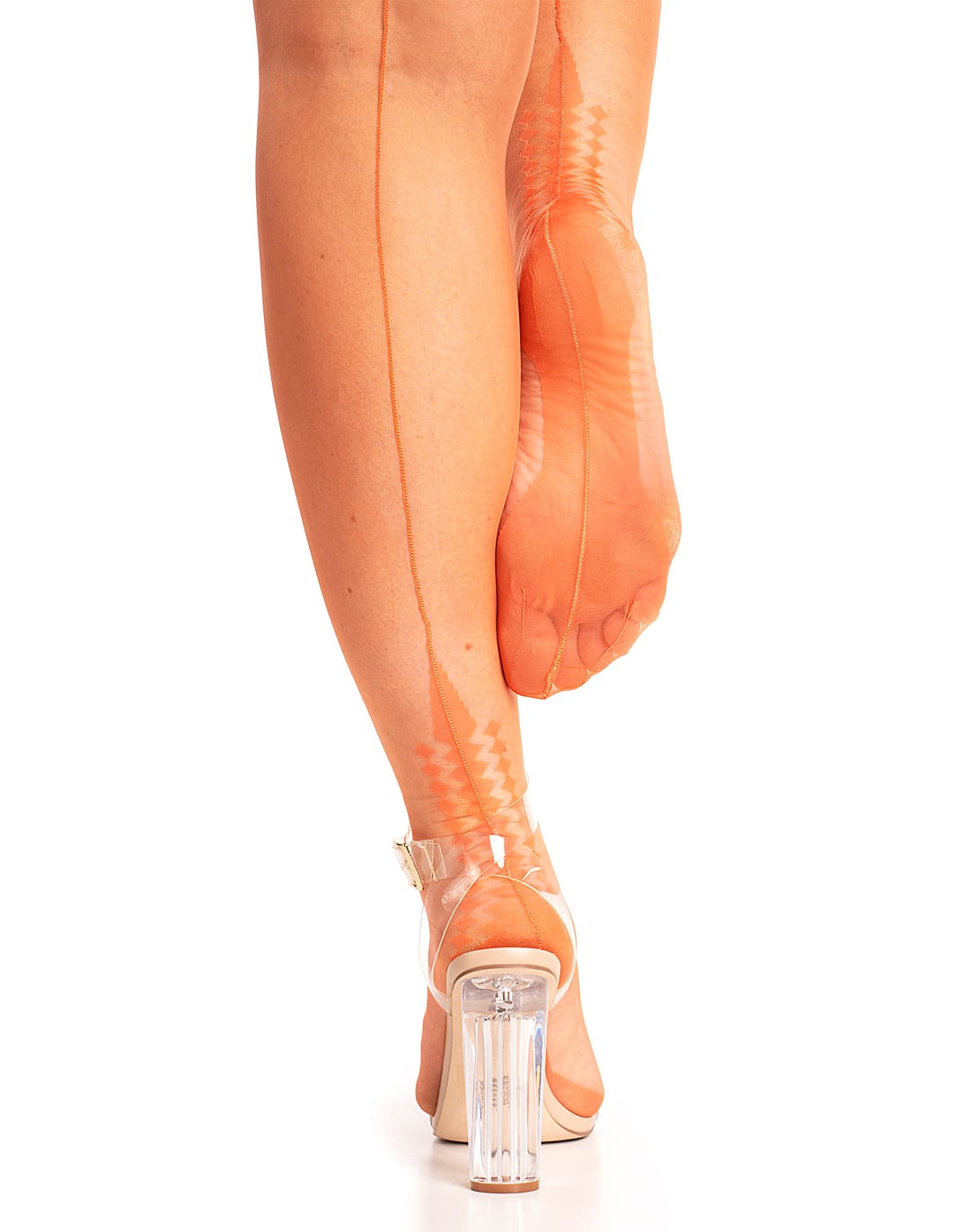 Tangerine Dream Limited Edition - Fully Fashioned Memphis Heel Stockings - Image 2